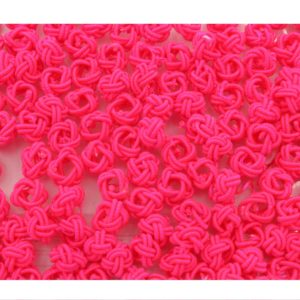 Crochet Beads - 8mm - Neon Pink
