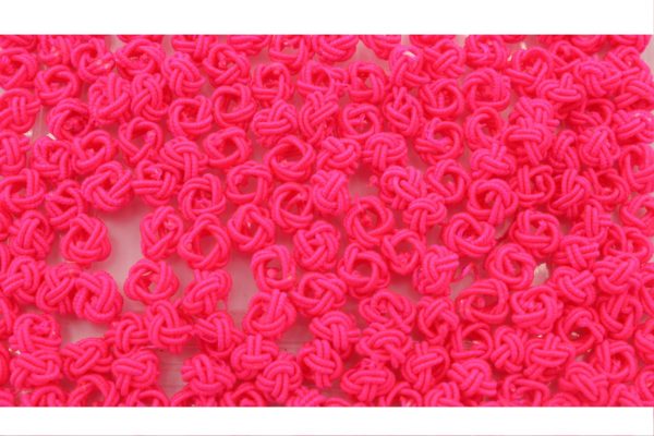 Crochet Beads - 8mm - Neon Pink