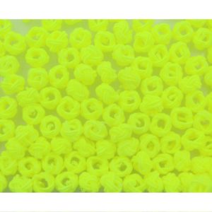 Crochet Beads - 8mm - Neon Yellow