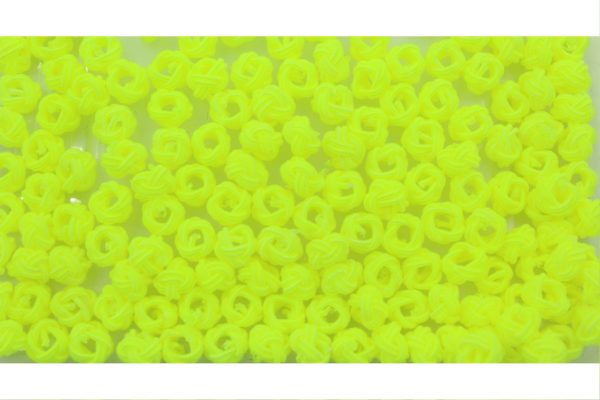 Crochet Beads - 8mm - Neon Yellow