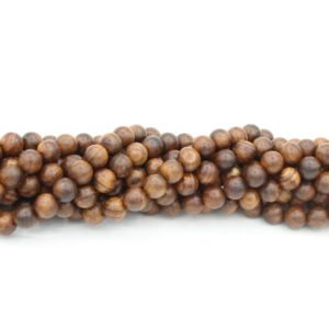 Wood Bead - 6mm Round - H - 38cm Strand