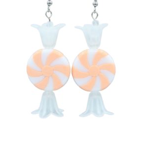 Christmas Earrings - Candy - Apricot - 50mm