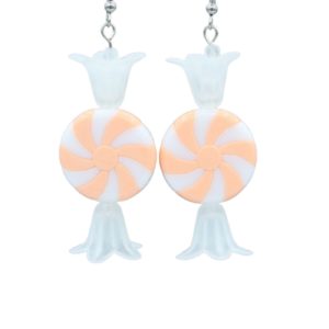 Christmas Earrings - Candy - Apricot - 50mm