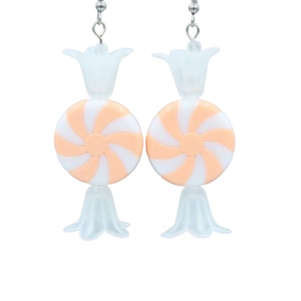 Christmas Earrings - Candy - Apricot - 50mm