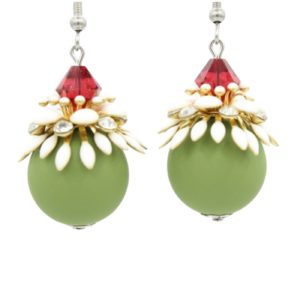 Christmas Bauble Earrings - Green