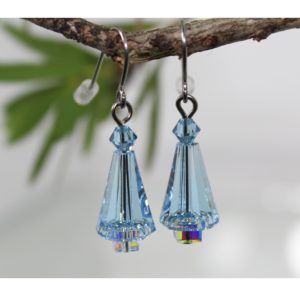 Crystal Artemis Tree Earring - Aqua