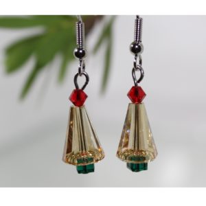 Crystal Artemis Tree Earring - Golden Shadow