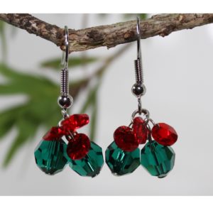 Crystal Holly Earring - Emerald