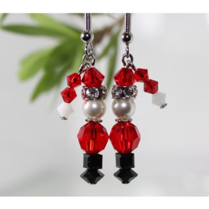 Crystal Santa Earring - Small