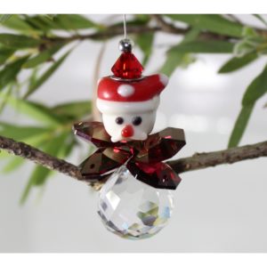 Crystal Santa Suncatcher - Bordeaux