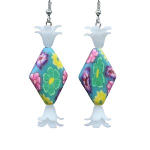 Christmas Earrings - Candy Turkish Delight - 48mm