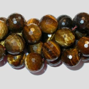 Tiger Eye - 18mm Round Faceted - 40cm Strand