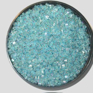 8/0 2 Cut - Aqua Silverlined AB - Price per gram