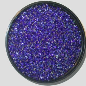 8/0 2 Cut - Dk Blue Silverlined AB - Price per gram