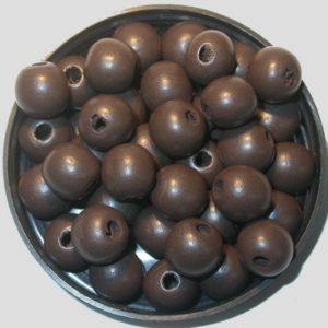 Wood - 14mm - Round - Chocolate