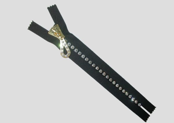 Zipper - 20cm - Closed Ended - Bell Tag - Black