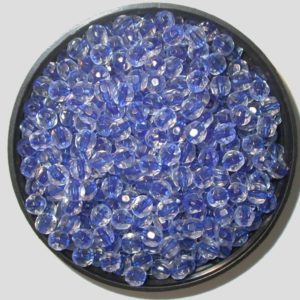 Faceted - 6mm - Blue Colourlined - Price per piece