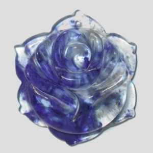 Blueberry Quartz - 35mm Flower Pendant