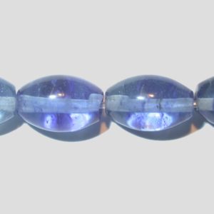 Blue Watermellon - 14 x 10mm Oval - 40cm Strand