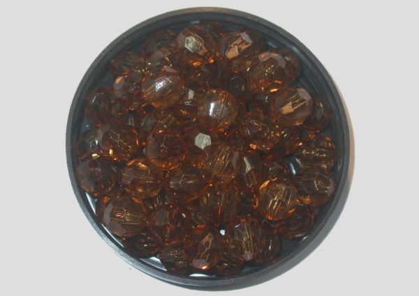 Faceted - 12mm - Brown - Price per piece