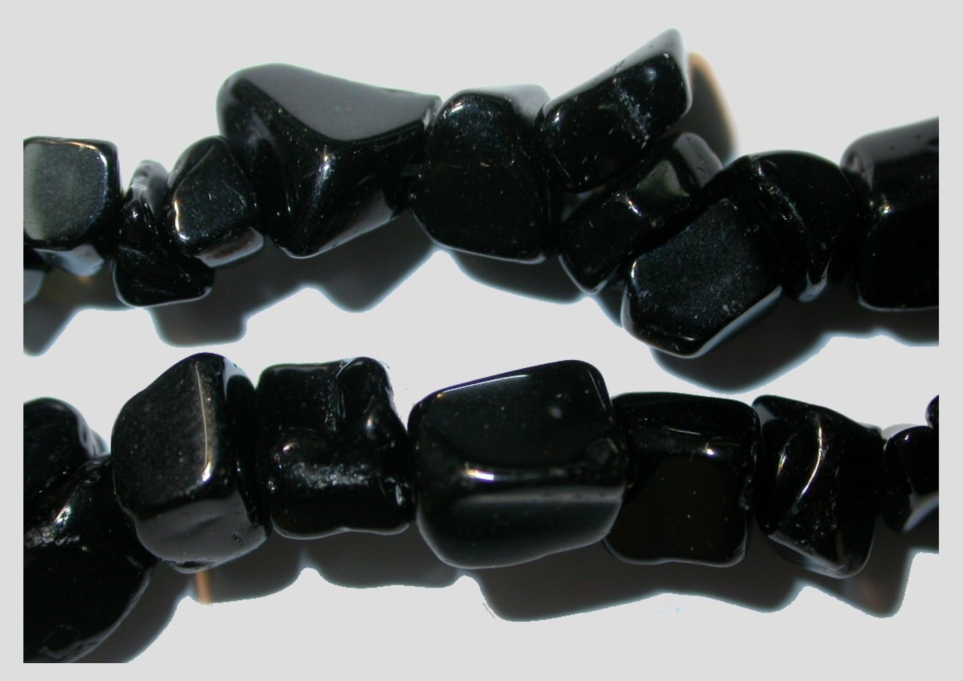 Black Stone Chips 32 Inch Double Strand Bead, Trimming & Craft Co