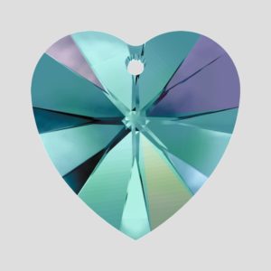 Heart - 10.3mm - Blue Zircon AB