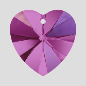 Heart - 10.3mm - Fuchsia AB