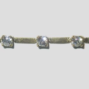 Barchain 3mm - Crystal / Gold - Price per centimeter