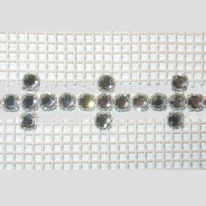 Cross Crystal / Mesh - 15mm - Crystal - Price per centimeter