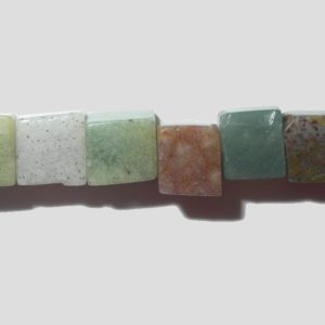 Moss Agate - Cube - 4mm - 39cm Strand