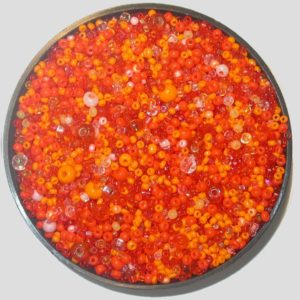 Czech made seed bead mix - Orange - Price per gram