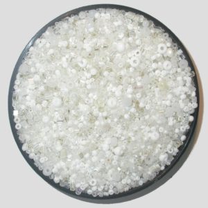 Czech made seed bead mix - White - Price per gram