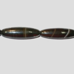 Agate - 40mm Oval - Luster Brown - 41cm Strand