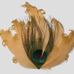 Feather Pad - Peacock - Beige - 150mm