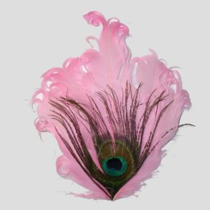 Feather Pad - Peacock - Pink - 150mm