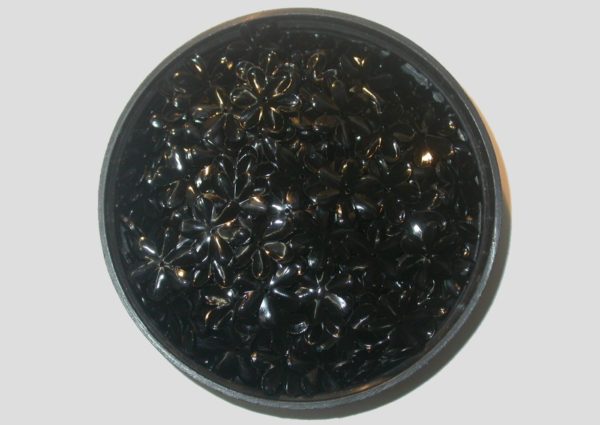 Flower - 6 Petal - 15mm - Black - Price per gram