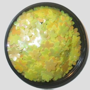 Flower - 6 Petal - 15mm - Yellow Opaque - Price per gram