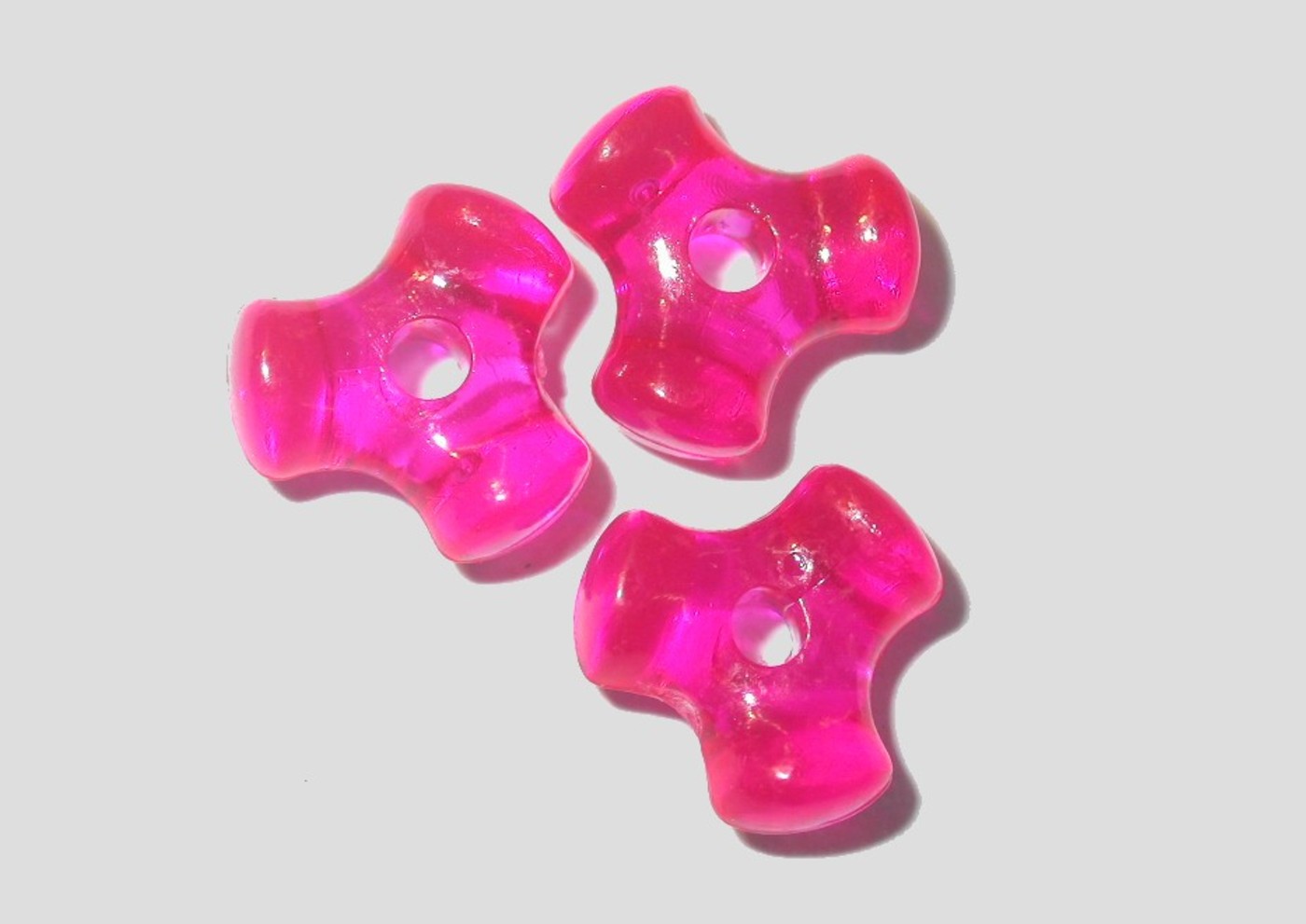 Tri Bead 10mm Fuchsia Bead, Trimming & Craft Co