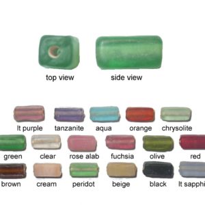 Rectangle - 12 x 5mm - Assorted Colours