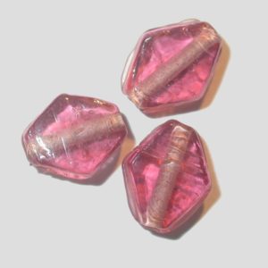 Flat Diamond Shape - 10mm - Pink