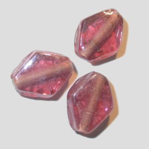 Flat Diamond Shape - 10mm - Pink Luster