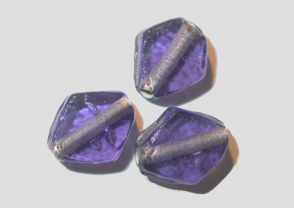 Flat Diamond Shape - 10mm - Purple