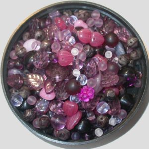 Czech Glass Bead Mix - Amethyst - 100gram Pack
