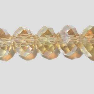 Rondelle - Faceted - 8 x 6mm - Golden Shadow - 40cm Strand