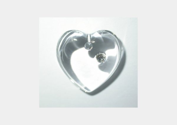 Heart With Diamonte - 16 x 15.5mm