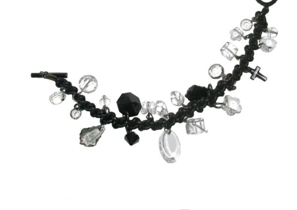 Crystal / Macrame Charm Bracelet