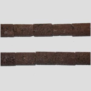 Lava Stone - Brown - 20 x 12mm Rectangle