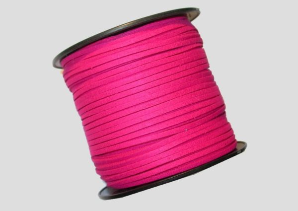 Faux Suede - 3mm - Hot Pink - Price per Meter