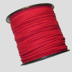 Faux Suede - 3mm - Red - Price per Meter