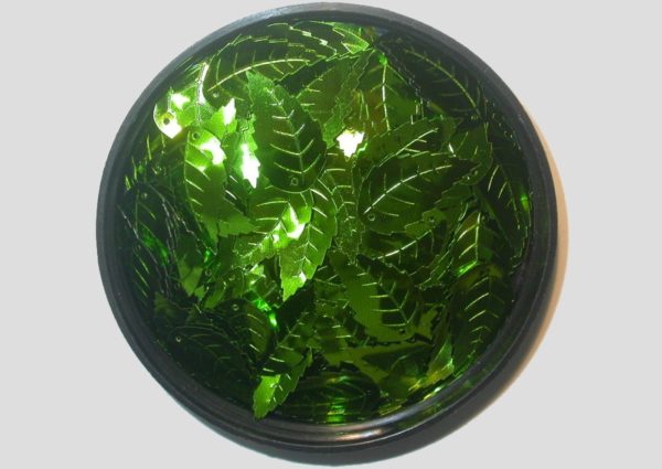 Leaf - 24mm - Green Metallic - Price per gram